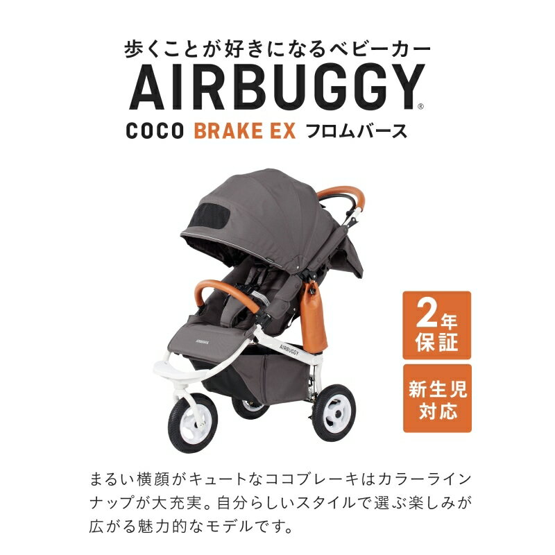 ＼全商品16倍+3000円クーポン！／＼ラッピング対応 期間限定マットプレゼント ポイント10倍 エアバギー ココ ブレーキ EX フロムバース AirBuggy COCO Brake EX FROMBIRTH 新色 ベビーカー 三輪 新生児 ランキング【ナチュラルリビング】