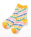 \全商品11倍以上!/メール便対応 Ampersand アンパサンド BOYS 総柄ソックス アイボリー/HAPPY 16-18cm エフオーインターナショナル 男の子 レッグウェア 靴下 FOインターナショナル(4)