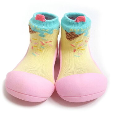 【ポイント15倍以上】Attipas (アティパス) Ice Cream アイスクリーム ピンク 12.5cm ベビーシューズ ファーストシューズ トレーニングシューズ【あす楽対応】【クリスマス プレゼント ラッピング対応】【ナチュラルリビング】