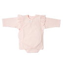 \全商品15倍以上!/10mois ディモワ PATTO SATTO OMEKASHI 長袖フリル ピンク 50-60cm 肌着 インナー テープ ベビー用 赤ちゃん用 ロンパース 出産準備 前開き 送料無料