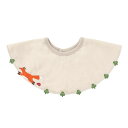 \全商品11倍以上!/Hoppetta ホッペッタ 刺繍スタイ きつね×クローバー スタイ ビブ 赤ちゃん ベビー よだれかけ 防水加工 パイル 出産祝い 女の子 男の子 かわいい おしゃれ ハーフバースデー 誕生日 刺繍 動物 アニマル おでかけ