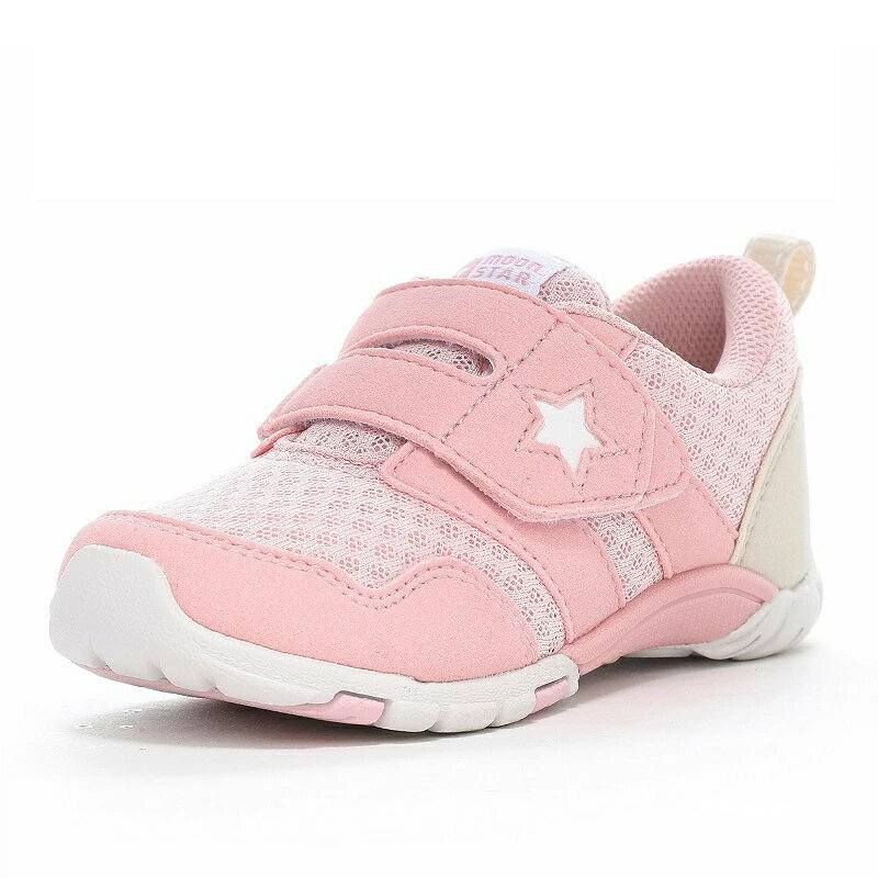 【送料ラッピング無料】 ムーンスター MOONSTAR Carrot キャロット MS C2258 ピーチ 19.0cm シューズ キッズ キッズシューズ 子供靴 男の子 女の子 スニーカー マジックテープ式 運動会 新学期 進級 スポーツ あす楽対応