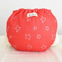 【メール便対応】 kucca クッカ 布おむつカバー Simple Kucca STAR 紅 Mサイズ 8〜11kg テープタイプ