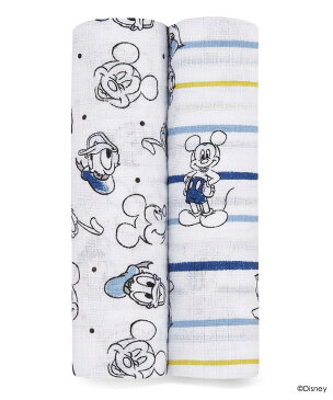 エイデン アンドアネイ エッセンシャルズ ディズニー 【安心の正規品】【ラッピング無料】 エイデンアンドアネイ エッセンシャルズ ディズニー モスリン スワドル ミッキースターゲーザー mickey stargazer (2枚入り) おくるみ ブランケット【あす楽対応】