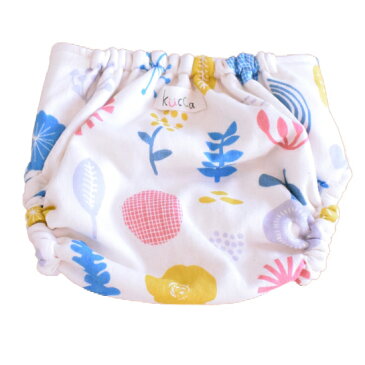 \ポイント更に3倍/【メール便対応】 kucca クッカ 布おむつカバー Pencil flowers Sサイズ (3〜7kg) テープタイプ 新生児から【ナチュラルリビング】
