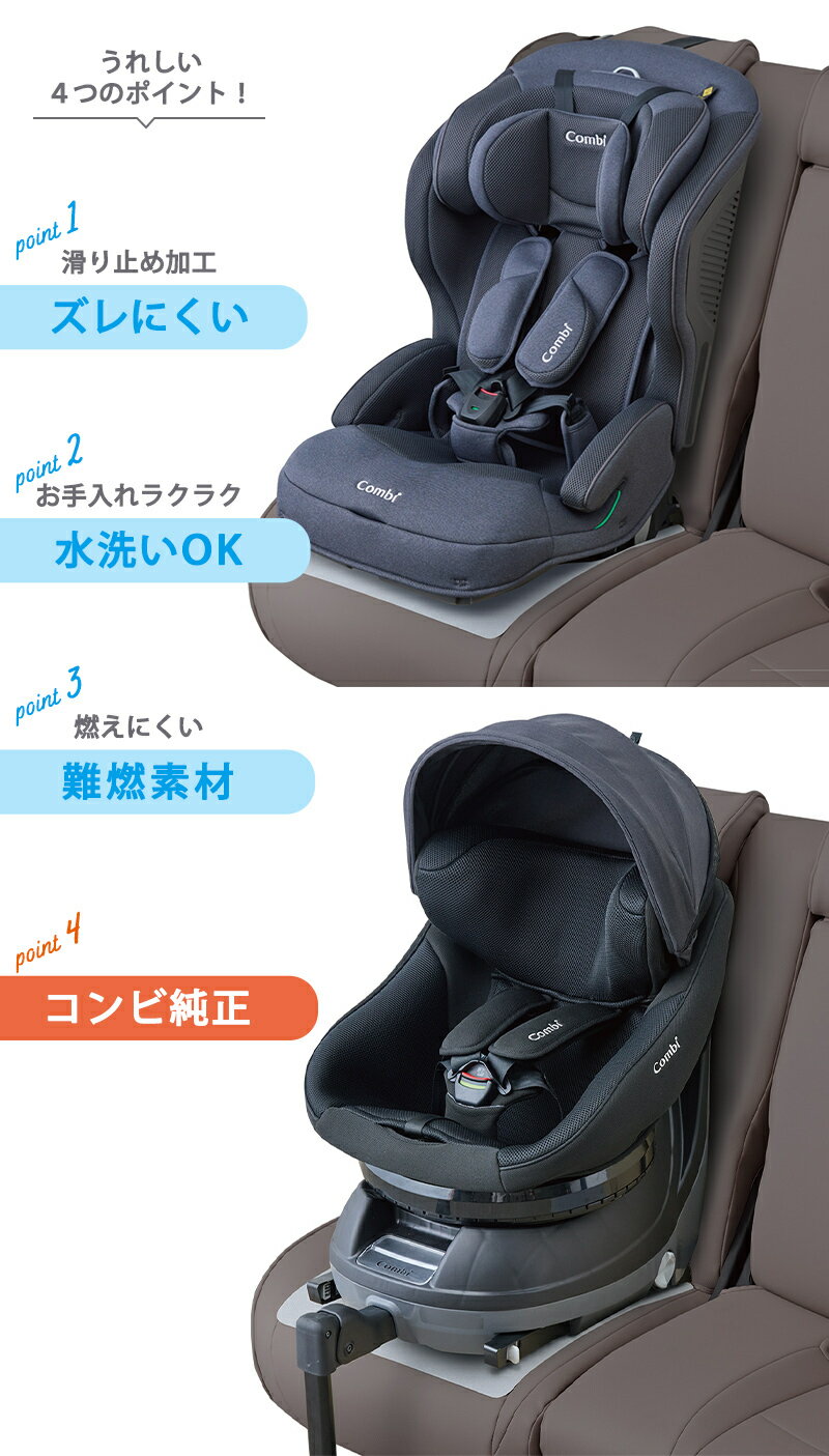 コンビ チャイルドシート用 座席保護シート チャイルドシート オプション 赤ちゃん 新生児 ベビー用品 保護マット 傷防止 ズレ防止 3