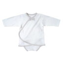 \全商品12倍!/10mois ディモワ PATTO SATTO OMEKASHI 長袖蝶ネクタイ ホワイト 60-70cm 肌着 インナー テープ ベビー 赤ちゃん ロンパース 出産準備 前開き 送料無料(4)