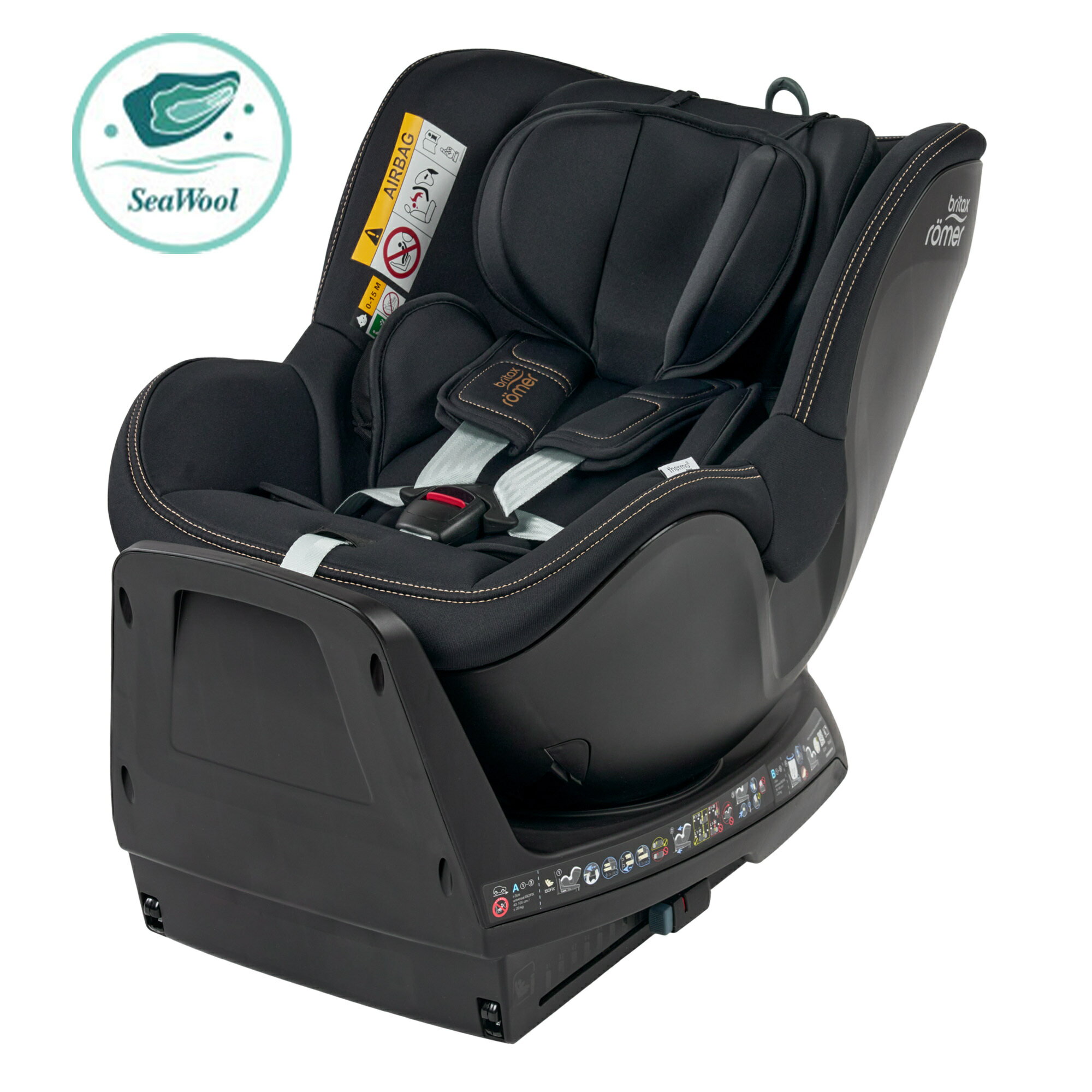 \全商品12倍!/【ポイント10倍】【正規販売店】【送料無料】 BRITAX ROMER ブリタックス レーマー DUALFIX PLUS thermo e ブラックー デュアルフィックス プラス サーモ E 回転式 チャイルドシート ジュニアシート