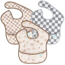\全商品11倍以上!/\お買い得 /3枚セット【メール便対応】 バンキンス Bumkins スーパービブ 3枚パック 6ヶ月~2歳 gingham お得 洗い替え 入園準備 お食事エプロン よだれかけ スタイ