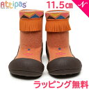 Attipas アティパス Ethnic エスニック オレンジ 11.5cm ベビーシューズ ファーストシューズ トレーニングシューズ