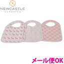 ＼全商品12倍+400円クーポン！／正規品 メール便対応 ニューキャッスルクラシックス NEWCASTLE CLASSICS コットンスナップビブ 3枚セット Pop of Pink あす楽対応