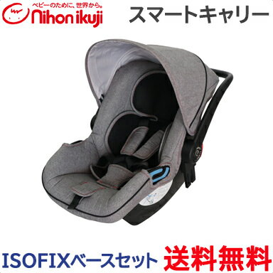＼全商品11倍！／【正規品】 スマートキャリー ISOFIXベースセット グレーデニム チャイルドシート トラベルシステム対応のサムネイル