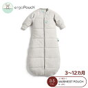 3～12か月向け ergoPouch エルゴポーチ ジャージースリーピングバッグ 3～12か月 グレーマール Jersey Sleeping Bag 3.5 TOG ZEPJB-3.5T 巻かないおくるみ スワドル オーガニックコットン スリーパー 夜泣き あす楽対応【ナチュラルリビング】