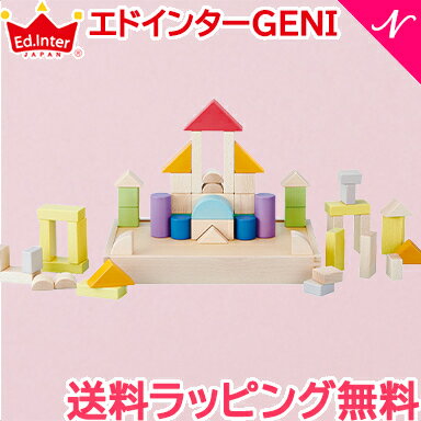 エド・インター 積み木 ＼全商品12倍！／知育玩具 【ラッピング無料】 エドインター GENI My First Blocks Tsumin Color ツミン カラー 54ピース ジェニ 知育玩具 積み木 あす楽対応