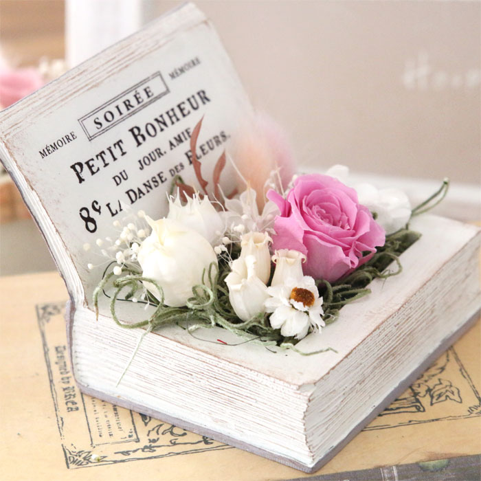 【完成品】 洋書風オープンポット フラワーアレンジメント　[ ナチュラル オシャレ...