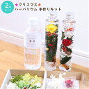 【2本分】【クリスマス】ハーバリウム 手作り キット(オイル1本、ガラス瓶2本、花材セット2種類) 植物標本 Xmas スターターキット 初心者 プリザーブド ...