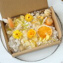 フレッシュオレンジ 花材詰め合わせ キット セット 【 ドライフラワー プリザーブドフラワー オレンジ アジサイ 紫陽花 バラ ローズ ヘリクリサム 千日紅 母...