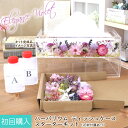 ハーバリウム ティッシュケース スターターキット (花材付き:エレガント バイオレット) 【テキストマニュアル付】( 固まるハーバリウム 固まるオイル 卒業 入...