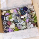 ドライフラワー プリザーブド 花材セット 詰め合わせ (クラシックBL×GR) 花材 あじさい 紫陽花 アジサイ ニゲラ 葉 リーフ フラワー 花 ラベンダー ...