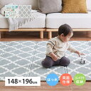 プレイマット 約148×196cm クッションプレイマット 折りたたみ 子供 遊び場 洗える 水洗い 撥水 はっ水 リバーシブル やわらかい クッション性 防音対策 軽量 軽い コンパクト収納 収納袋付き アウトドア 公園 敷物 マット ロードマップ柄【エクスシリーズ】