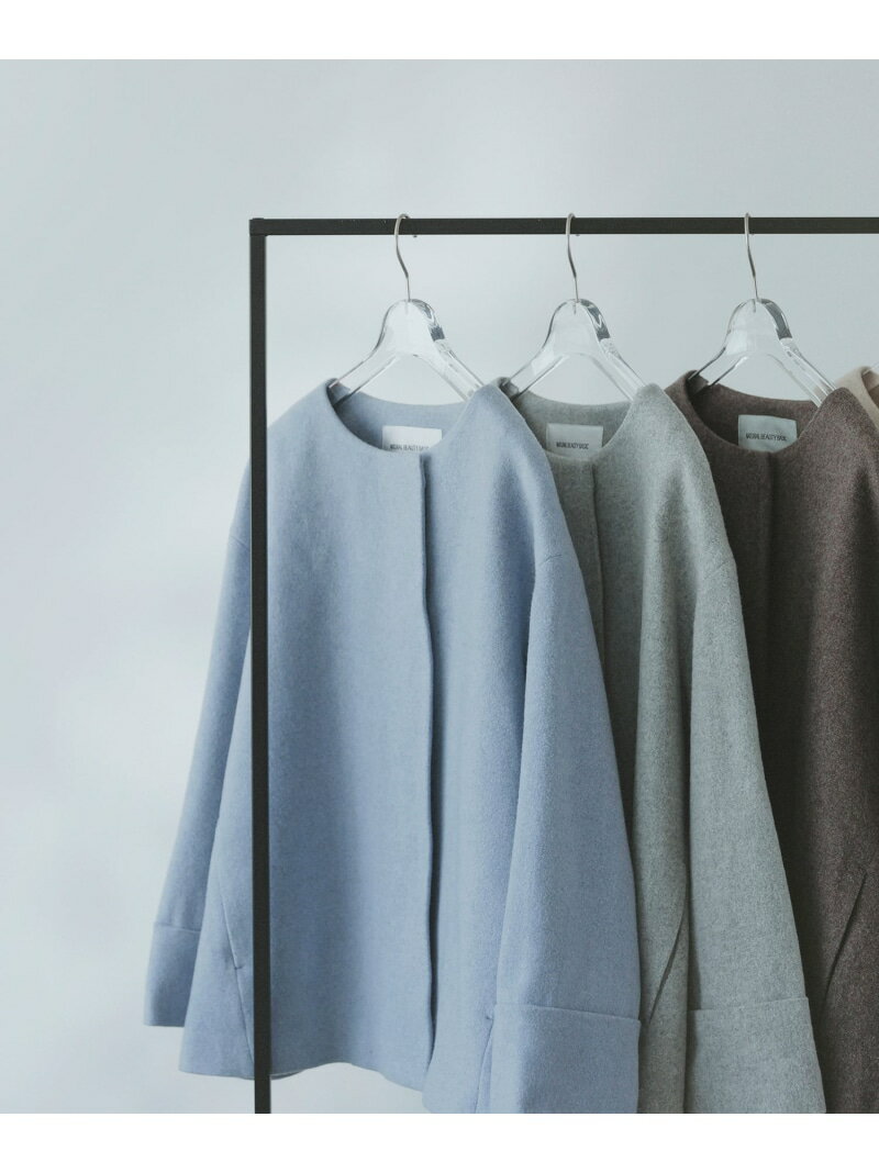 毎日に"ちょうどいい"カシミヤ混コート NATURAL BEAUTY BASIC ナチュラルビューティベーシック ジャケット・アウター ブルゾン・ジャンパー ブラック ブルー ブラウン ベージュ グレー【送料無料】[Rakuten Fashion]のサムネイル
