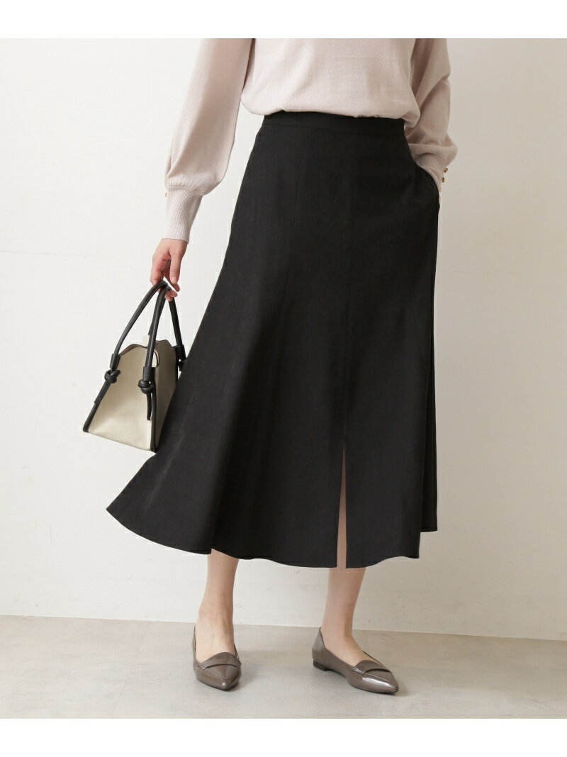 フロントスリットスカート NATURAL BEAUTY BASIC ナチュラルビューティベーシック スカート その他のスカート ブラック ピンク ベージュ【送料無料】[Rakuten Fashion]のサムネイル