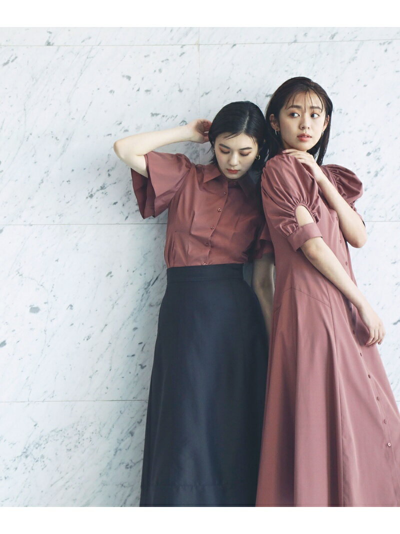 【SALE／30%OFF】アーチスリットスリーブワンピース NATURAL BEAUTY BASIC ナチュラルビューティベーシック ワンピース・ドレス ワンピース ピンク ネイビー【RBA_E】【送料無料】[Rakuten Fashion]のサムネイル