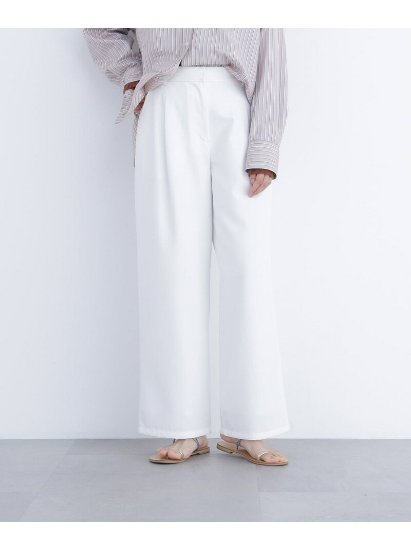 【SALE／10%OFF】＜N.＞ワイドツイルパンツ NATURAL BEAUTY BASIC ナチュラルビューティベーシック パンツ その他のパンツ ベージュ パープル ホワイト【RBA_E】【送料無料】[Rakuten Fashion]