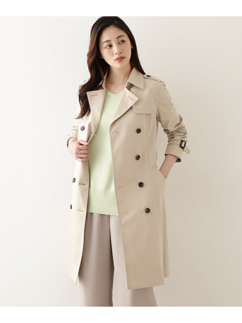 【SALE／30%OFF】ベーシックトレンチ NATURAL BEAUTY BASIC ナチュラルビューティベーシック コート/ジャケット ロングコート ベージュ ネイビー【RBA_E】【送料無料】[Rakuten Fashion]のサムネイル