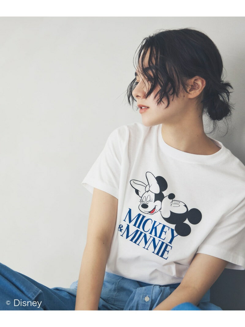 <NAVY NAVY> 별주 / 미키 & 미니 / T 셔츠 NATURAL BEAUTY BASIC 내츄럴 뷰티 베이직 탑스 기타 탑스 화이트 [무료 배송] [Rakuten Fashion]