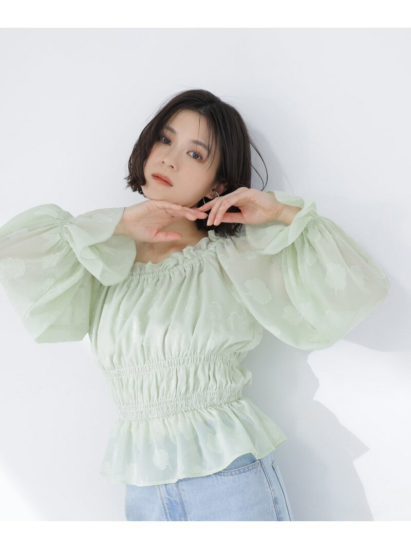Rakuten - 【SALE／50%OFF】フラワージャガードブラウス NATURAL BEAUTY BASIC ナチュラルビューティベーシック トップス シャツ・ブラウス ホワイト ピンク【RBA_E】【送料無料】[Rakuten Fashion]