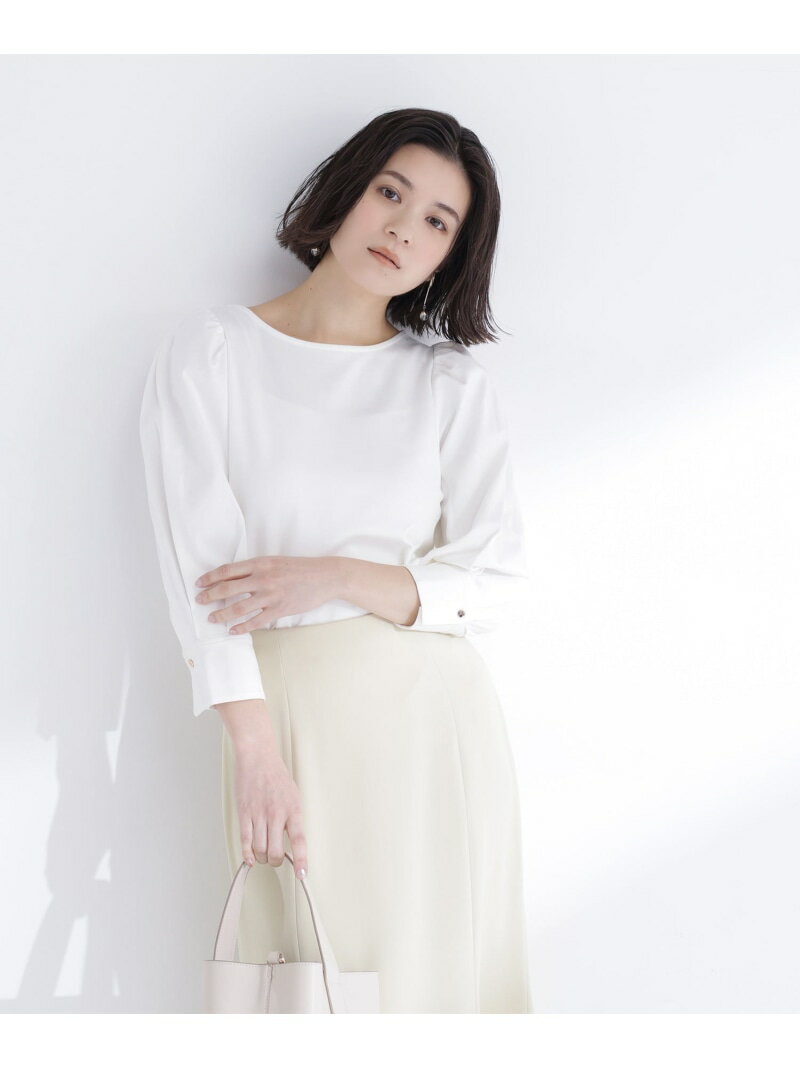 Rakuten - 【SALE／30%OFF】パフスリーブカットソートップス NATURAL BEAUTY BASIC ナチュラルビューティベーシック トップス カットソー・Tシャツ パープル ホワイト グレー【RBA_E】【送料無料】[Rakuten Fashion]