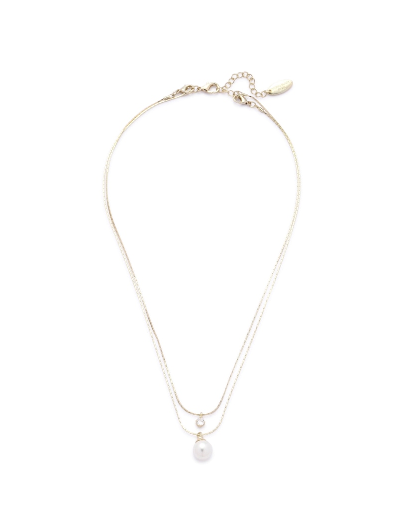 Rakuten - パール&ストーンプチペンダント NATURAL BEAUTY BASIC ナチュラルビューティベーシック アクセサリー・腕時計 ネックレス シルバー ゴールド[Rakuten Fashion]