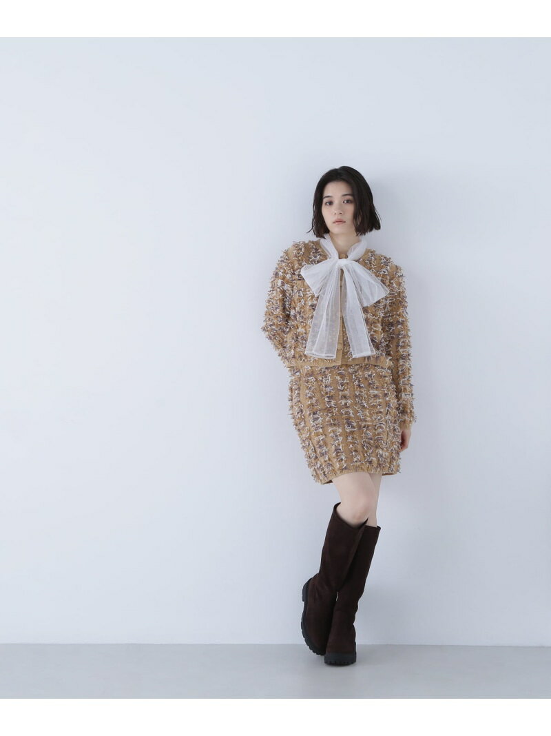 フリンジニット SETUP ミニスカート NATURAL BEAUTY BASIC ナチュラルビューティベーシック スカート その他のスカート【先行予約】*【送料無料】[Rakuten Fashion]のサムネイル