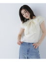 オフショルフリルリボンニット NATURAL BEAUTY BASIC ナチュラルビューティベーシック トップス ニット ホワイト ブラック【送料無料】[Rak...