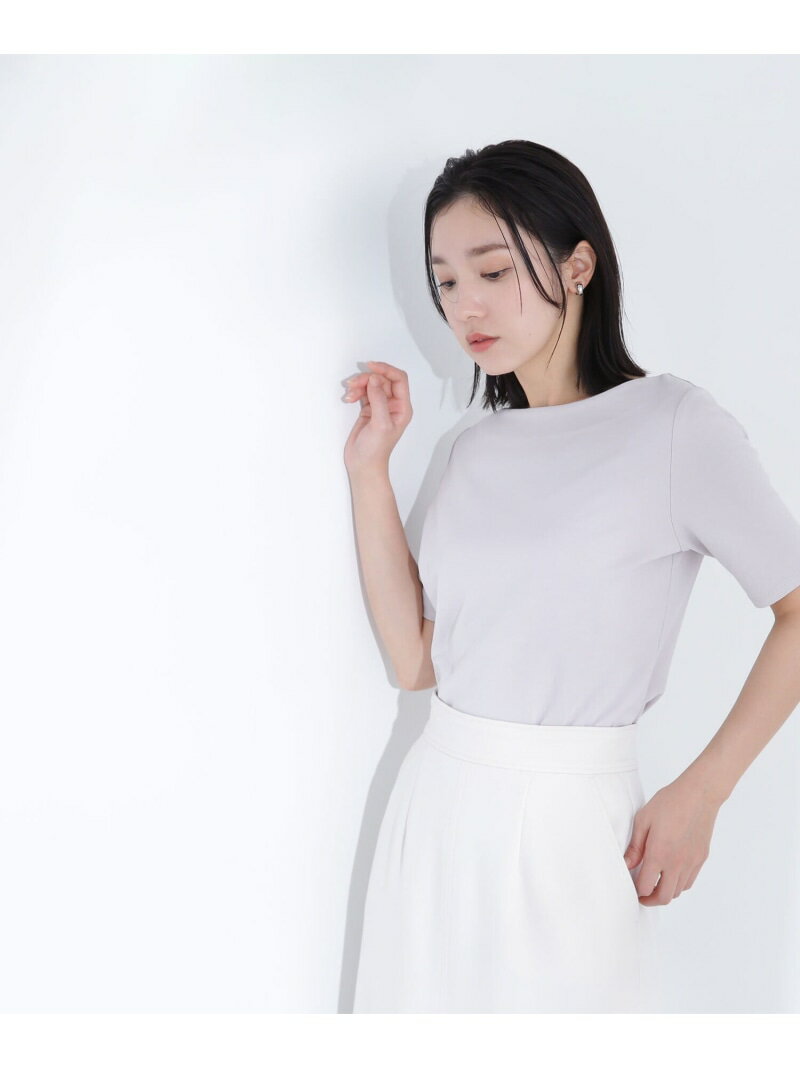【SALE／50%OFF】ベーシックTシャツシリーズ ボートネック NATURAL BEAUTY BASIC ナチュラルビューティベーシック トップス カットソー..