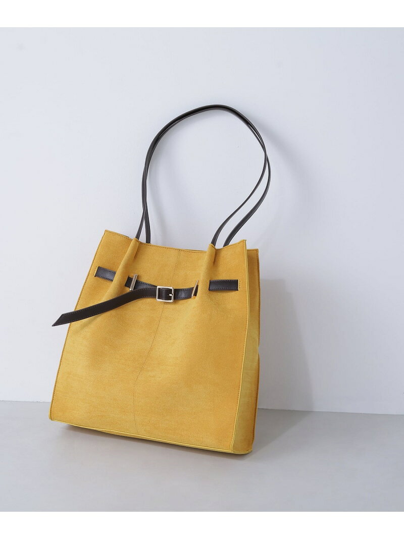 Rakuten - 【SALE／30%OFF】スウェードタックベルトトートバッグ NATURAL BEAUTY BASIC ナチュラルビューティベーシック バッグ トートバッグ イエロー ブラウン ホワイト【RBA_E】【送料無料】[Rakuten Fashion]