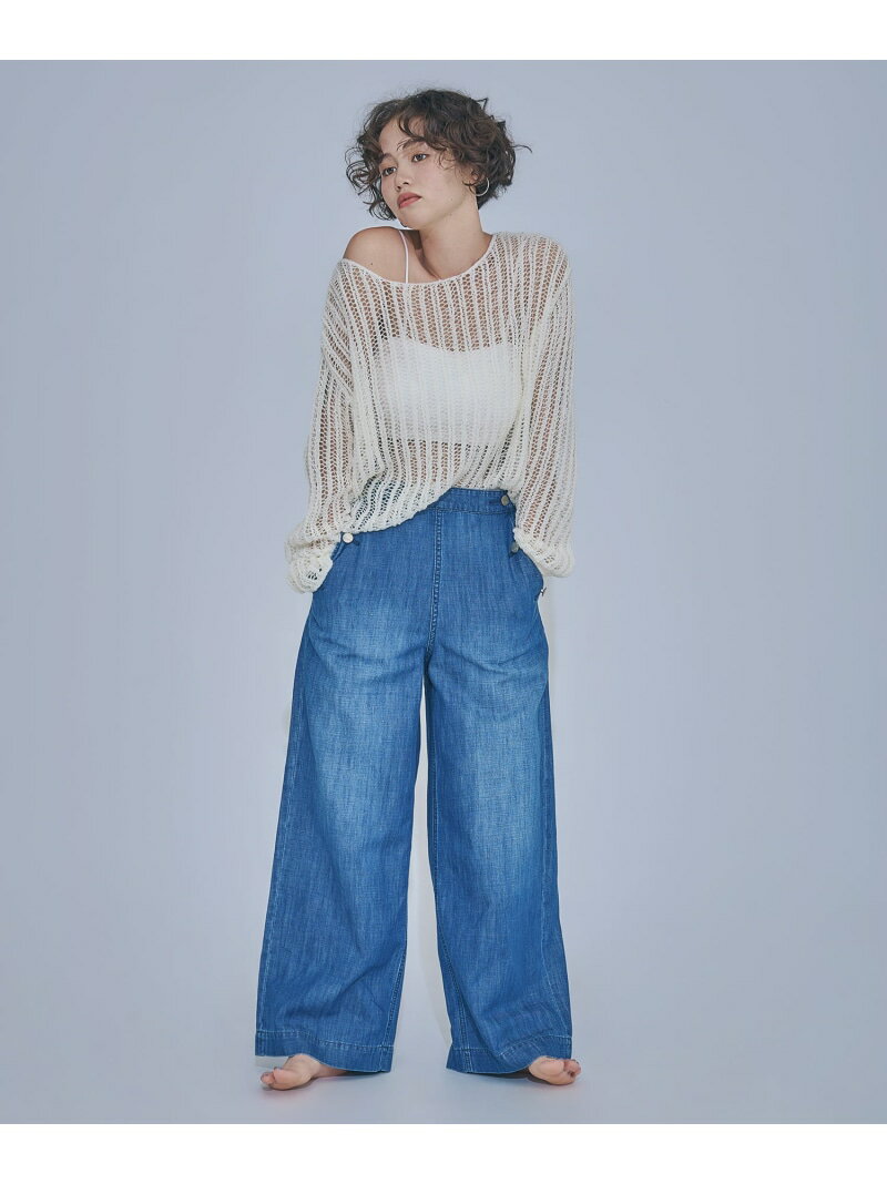 Rakuten - 【SALE／30%OFF】＜N.＞透かし編みクロップドニット NATURAL BEAUTY BASIC ナチュラルビューティベーシック トップス ニット ピンク ホワイト【RBA_E】【送料無料】[Rakuten Fashion]