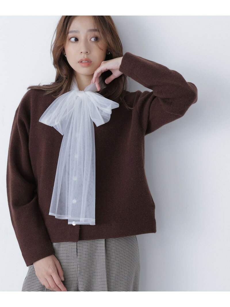 Rakuten - 【SALE／10%OFF】FOX接結ニットジャケット NATURAL BEAUTY BASIC ナチュラルビューティベーシック トップス カーディガン グレー ホワイト【RBA_E】【送料無料】[Rakuten Fashion]