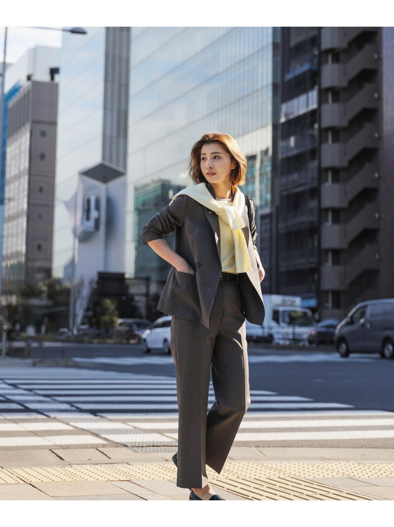 Rakuten - リネンライク SETUP ストレートパンツ NATURAL BEAUTY BASIC ナチュラルビューティベーシック パンツ その他のパンツ ベージュ ブラウン【送料無料】[Rakuten Fashion]