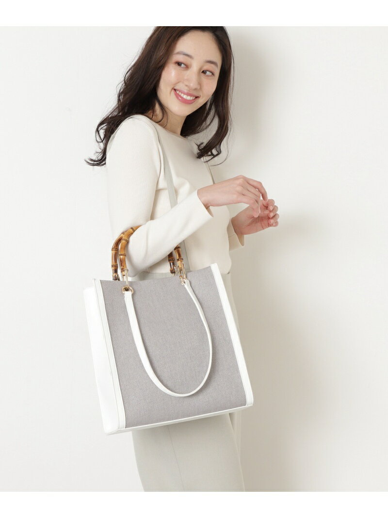【SALE／50%OFF】バンブーバーティカル2WAYトート NATURAL BEAUTY BASIC ナチュラルビューティベーシック バッグ トートバッグ グレー ベージュ【RBA_E】[Rakuten Fashion]のサムネイル