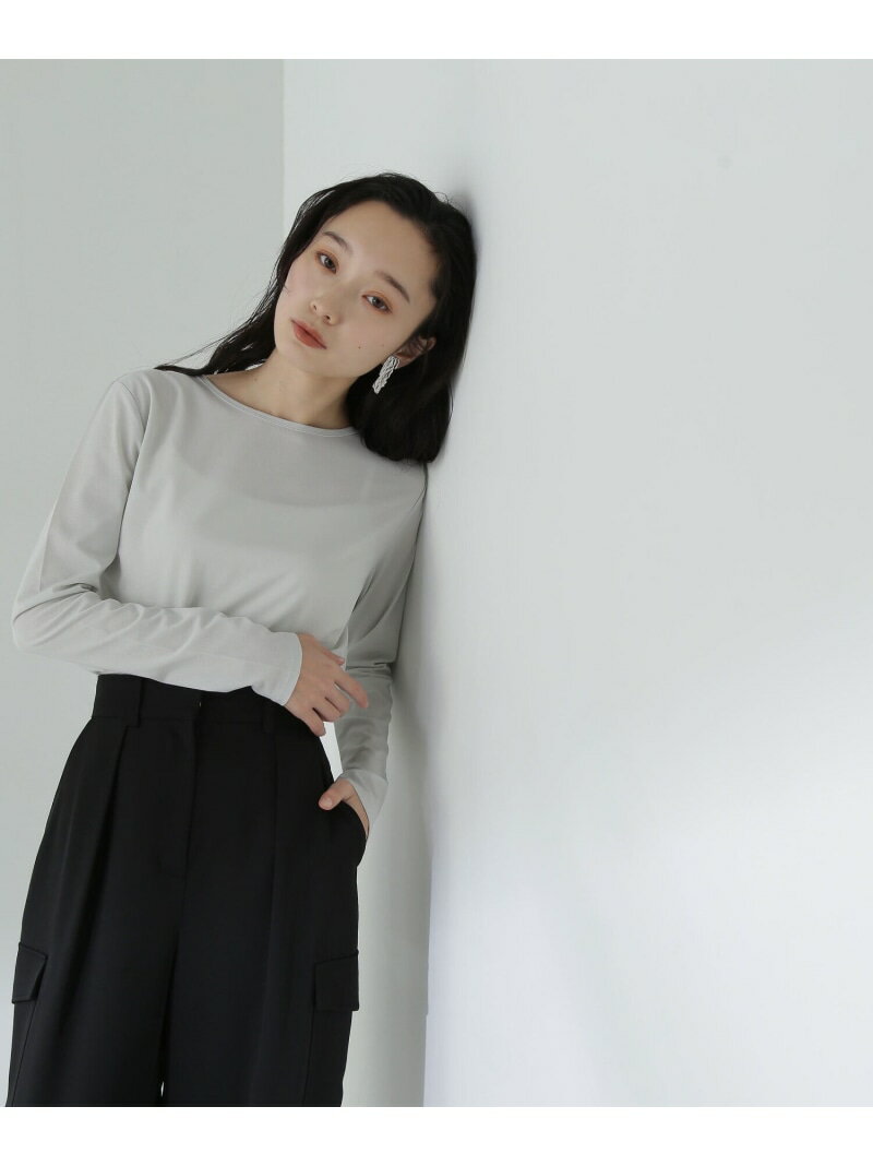 【SALE／10%OFF】クルーネックスキンカットソー NATURAL BEAUTY BASIC ナチュラルビューティベーシック トップス カットソー・Tシャツ グレー ブラック ホワイト【RBA_E】【送料無料】[Rakuten Fashion]のサムネイル