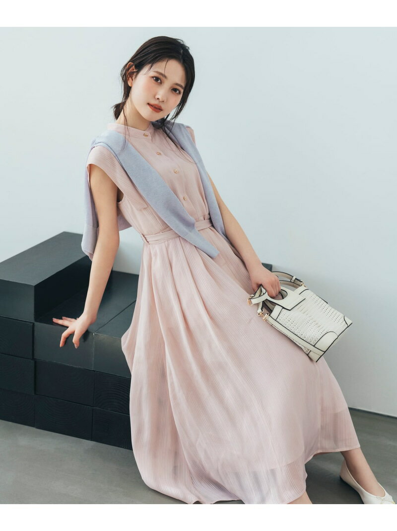 Rakuten - シャドーストライプワンピース NATURAL BEAUTY BASIC ナチュラルビューティベーシック ワンピース・ドレス ワンピース ベージュ ピンク ネイビー【送料無料】[Rakuten Fashion]