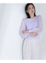 バイカラーシェルタックリブニット NATURAL BEAUTY BASIC ナチュラルビューティベーシック トップス ニット ブラック ホワイト【送料無料】[R...