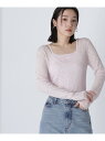 【SALE/50%OFF】メランジシアーキャミレイヤードニット NATURAL BEAUTY BASIC ナチュラルビューティベーシック トップス ニット ピン...