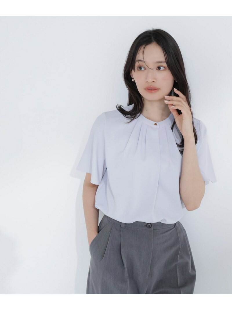 フロントタックフレアスリーブブラウス NATURAL BEAUTY BASIC ナチュラルビューテ...