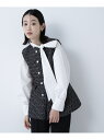 ツイードペプラムジレ NATURAL BEAUTY BASIC ナチュラルビューティベーシック ジャケット・アウター ブルゾン・ジャンパー ブラック グレー【先...