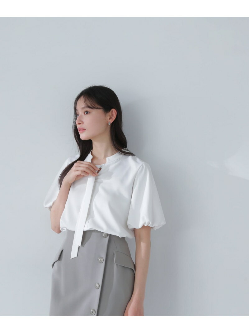 【SALE／30%OFF】バルーンスリーブボウタイブラウス NATURAL BEAUTY BASIC ナチュラルビューティベーシ..
