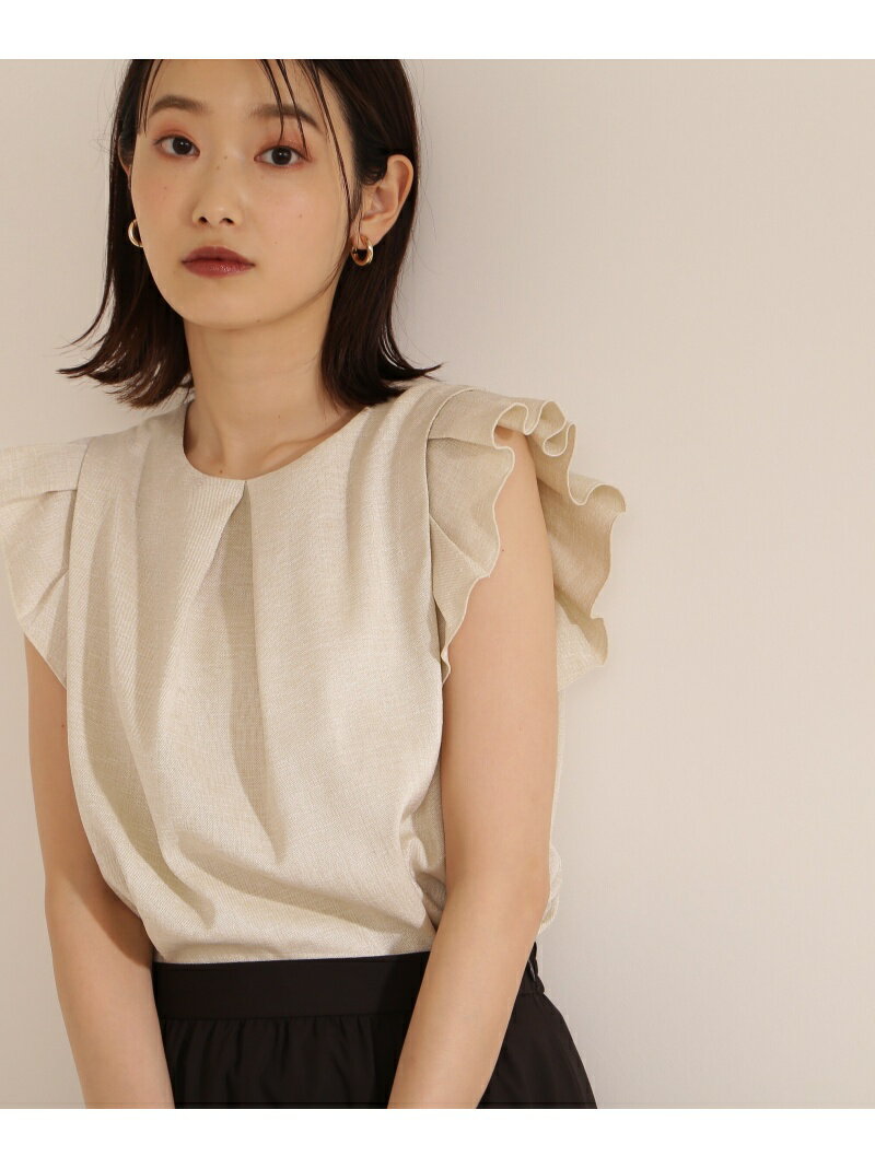 リネンライクショルダータックブラウス NATURAL BEAUTY BASIC ナチュラルビューティ ...