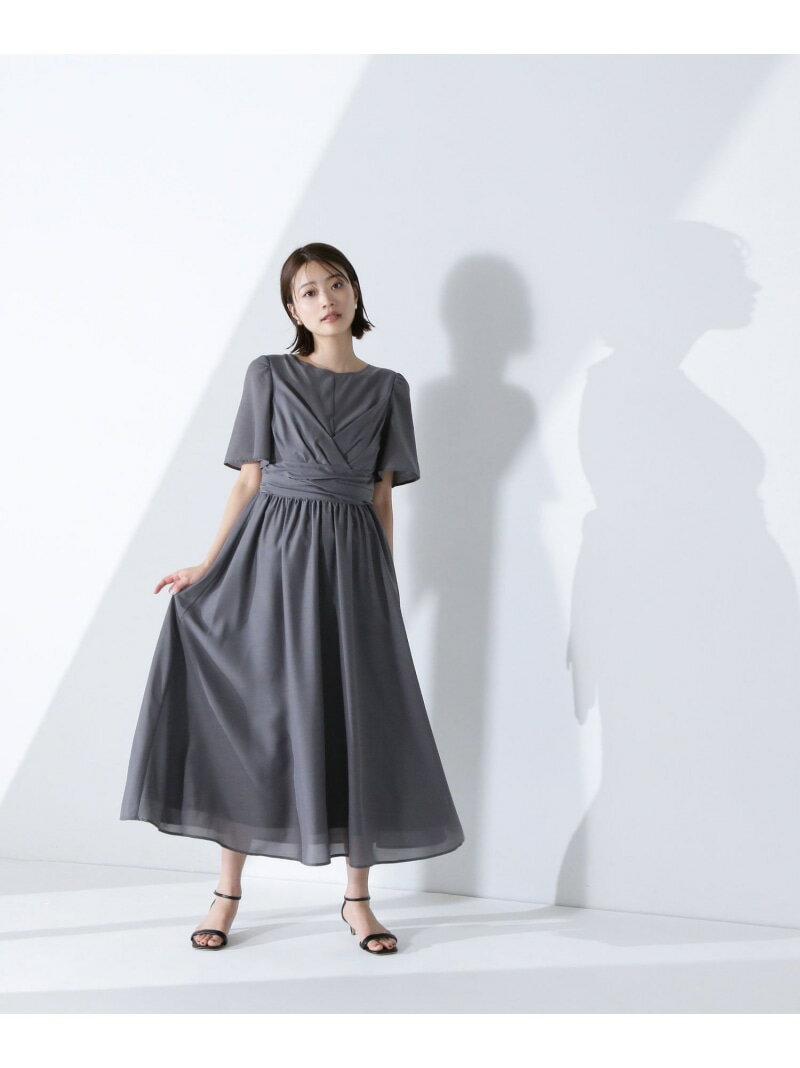 【SALE／50%OFF】カシュクールバックリボンワンピース NATURAL BEAUTY BASIC ナチュラルビューティベーシック ワンピース・ドレス ワンピース ブルー グレー ベージュ【RBA_E】【送料無料】[Rakuten Fashion]のサムネイル